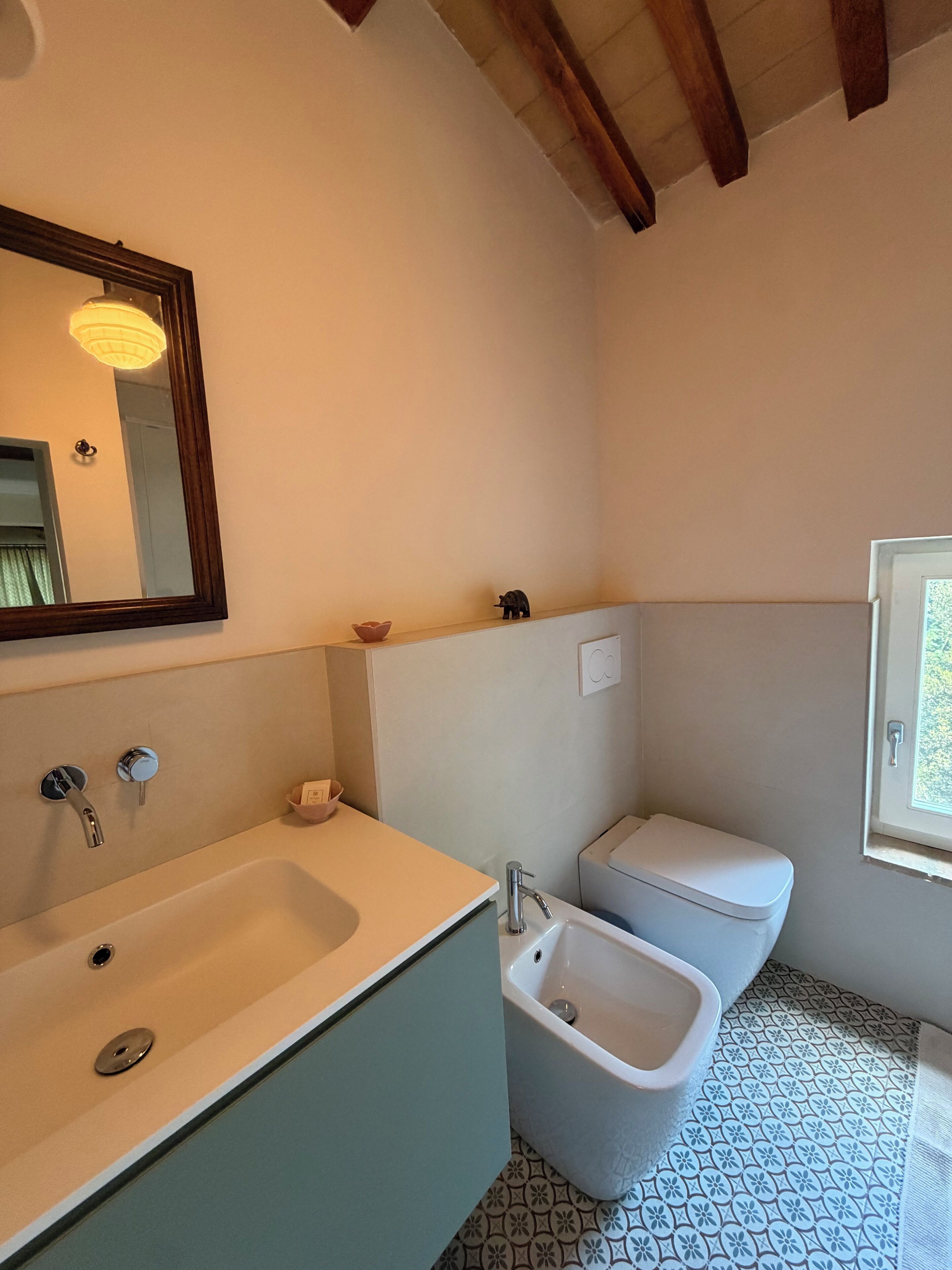 Dusche, Haartrockner, Bidet, Seife
