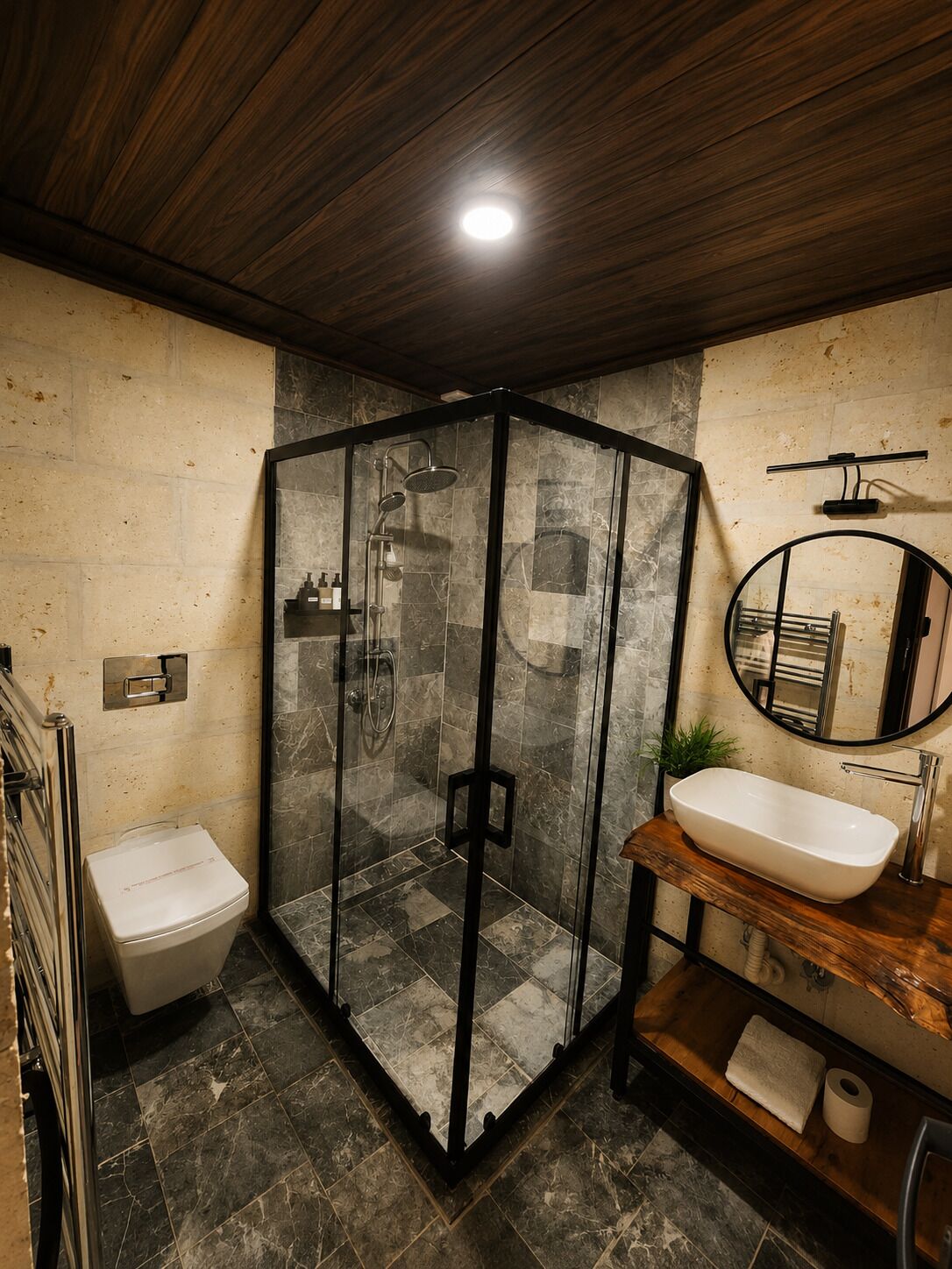 Standardzimmer, Blick auf den Innenhof | Badezimmer