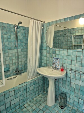 Shower, hair dryer, towels, soap - Les Palmiers de Beauvallon House, rated 5 stars, sleeps 6, with a pool (Grimaud)