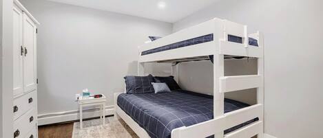 2 bedrooms, iron/ironing board, travel crib, WiFi