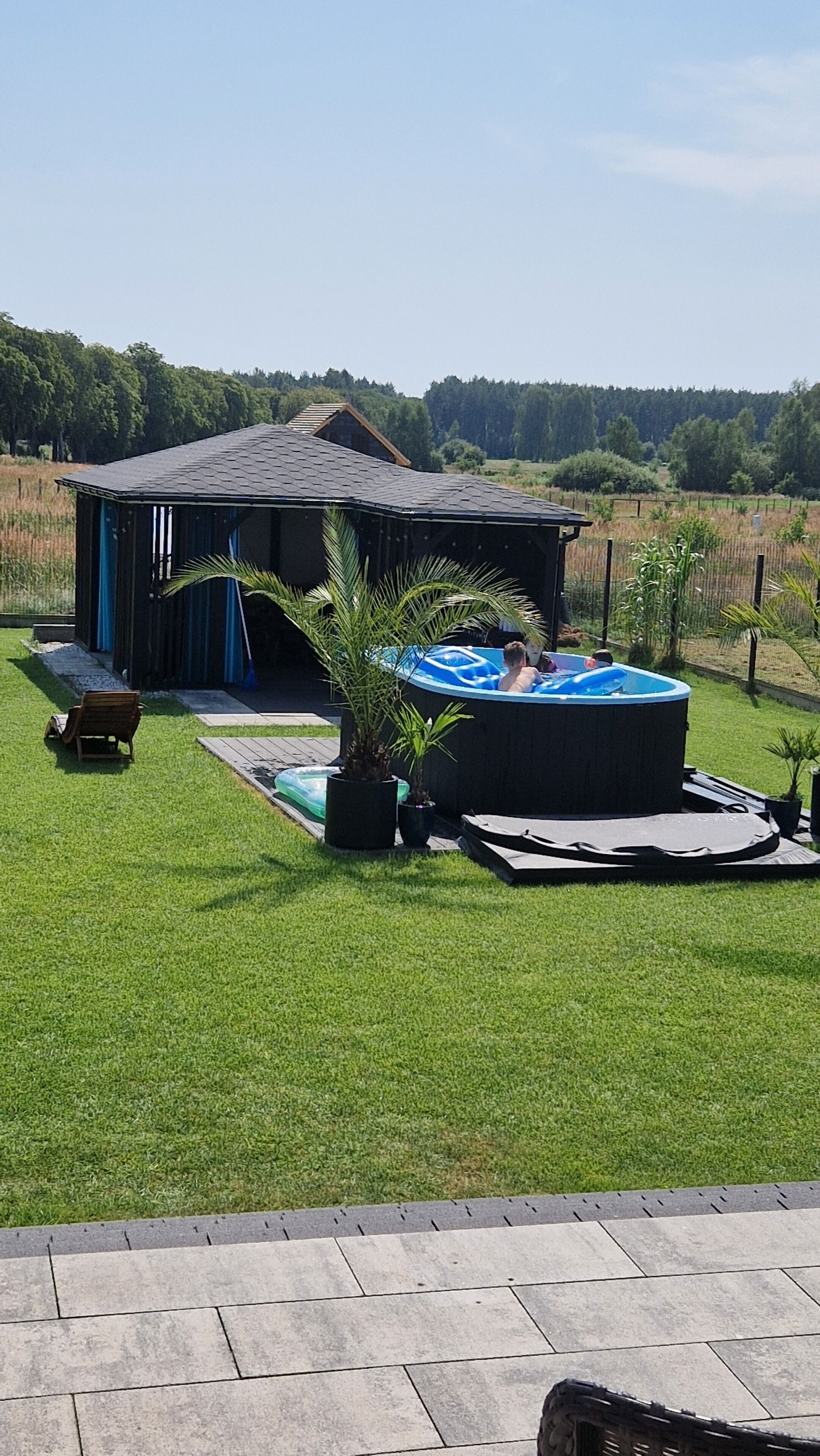 Piscine extérieure, piscine chauffée