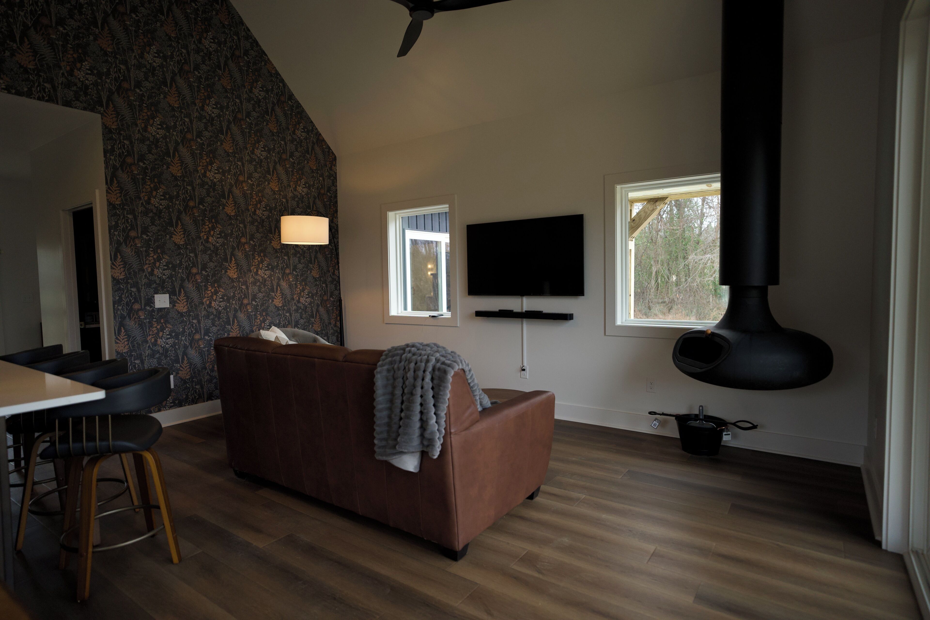 TV connectée, cheminée