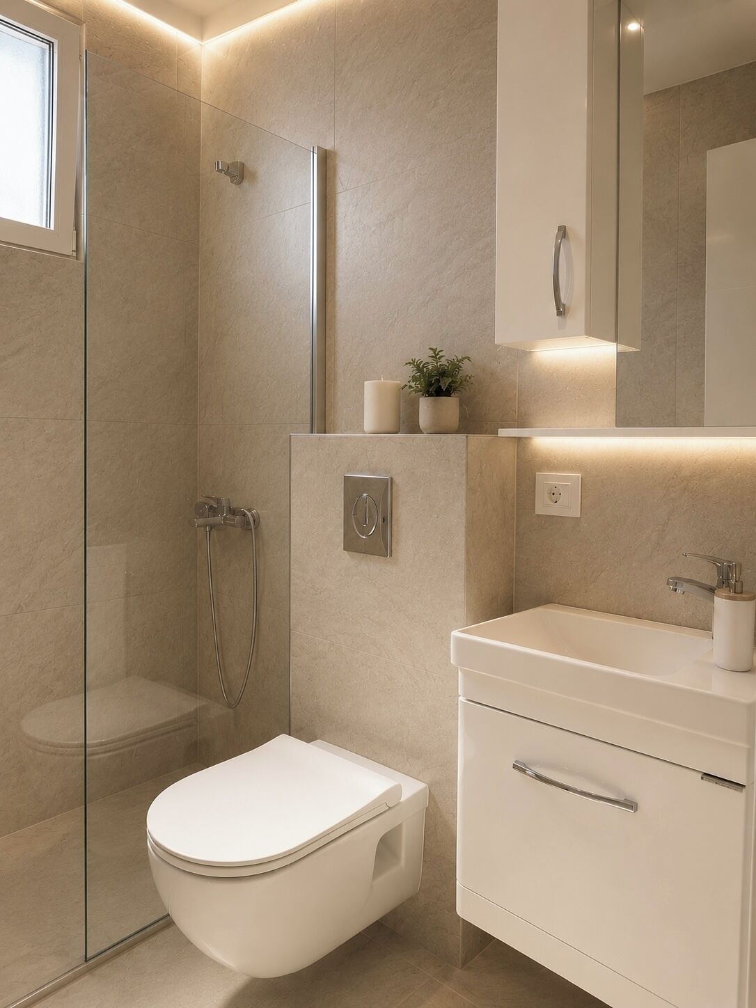 Studio 302 | Badezimmer | Dusche, Handtücher, Seife, Toilettenpapier