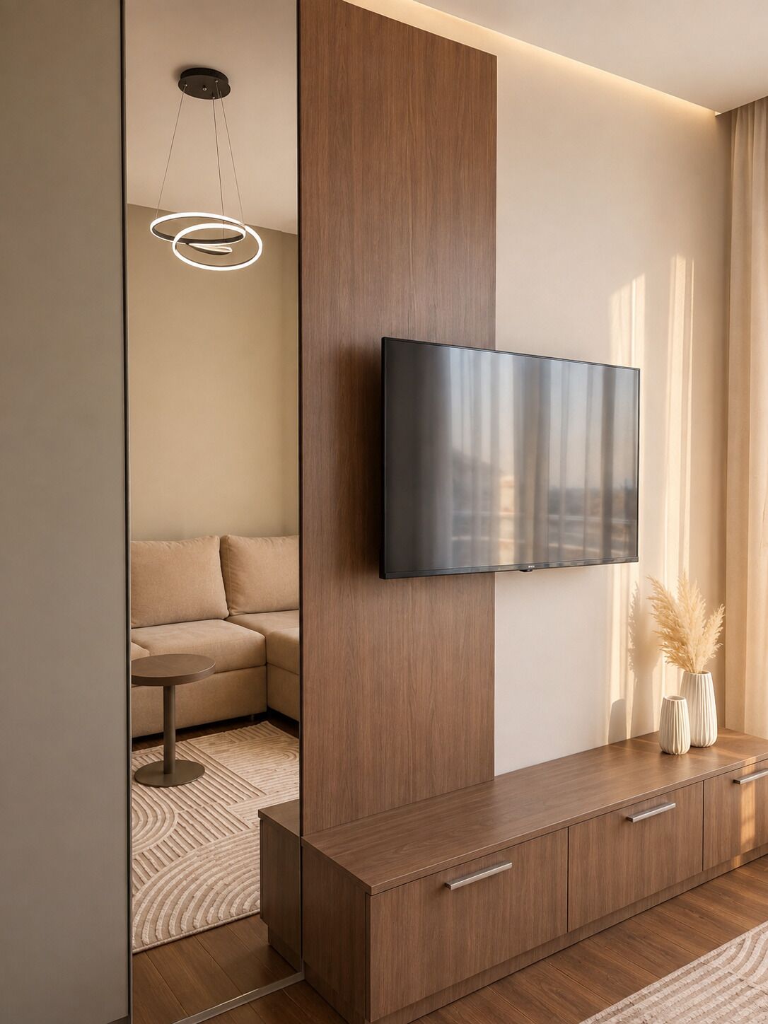 Apartment, 2 Bedrooms, Balcony, Mountain View | Living area | 37-inch Smart TV with digital channels, TV