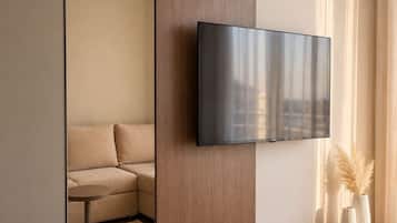 Apartment, 2 Bedrooms, Balcony, Mountain View | Living area | 37-inch Smart TV with digital channels, TV