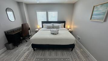 2 bedrooms, iron/ironing board, WiFi, bed sheets