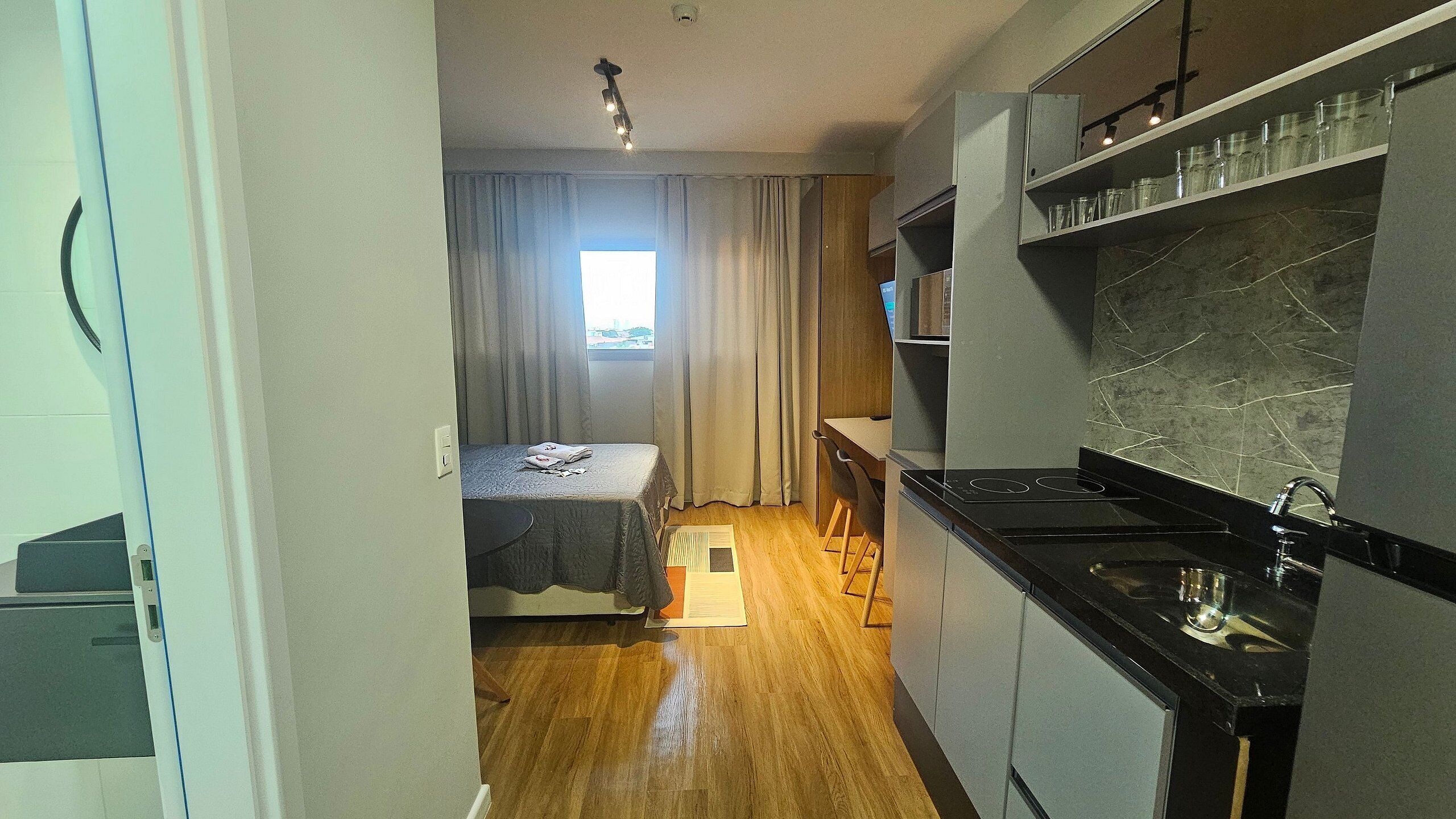 Blackout curtains, iron/ironing board, free WiFi