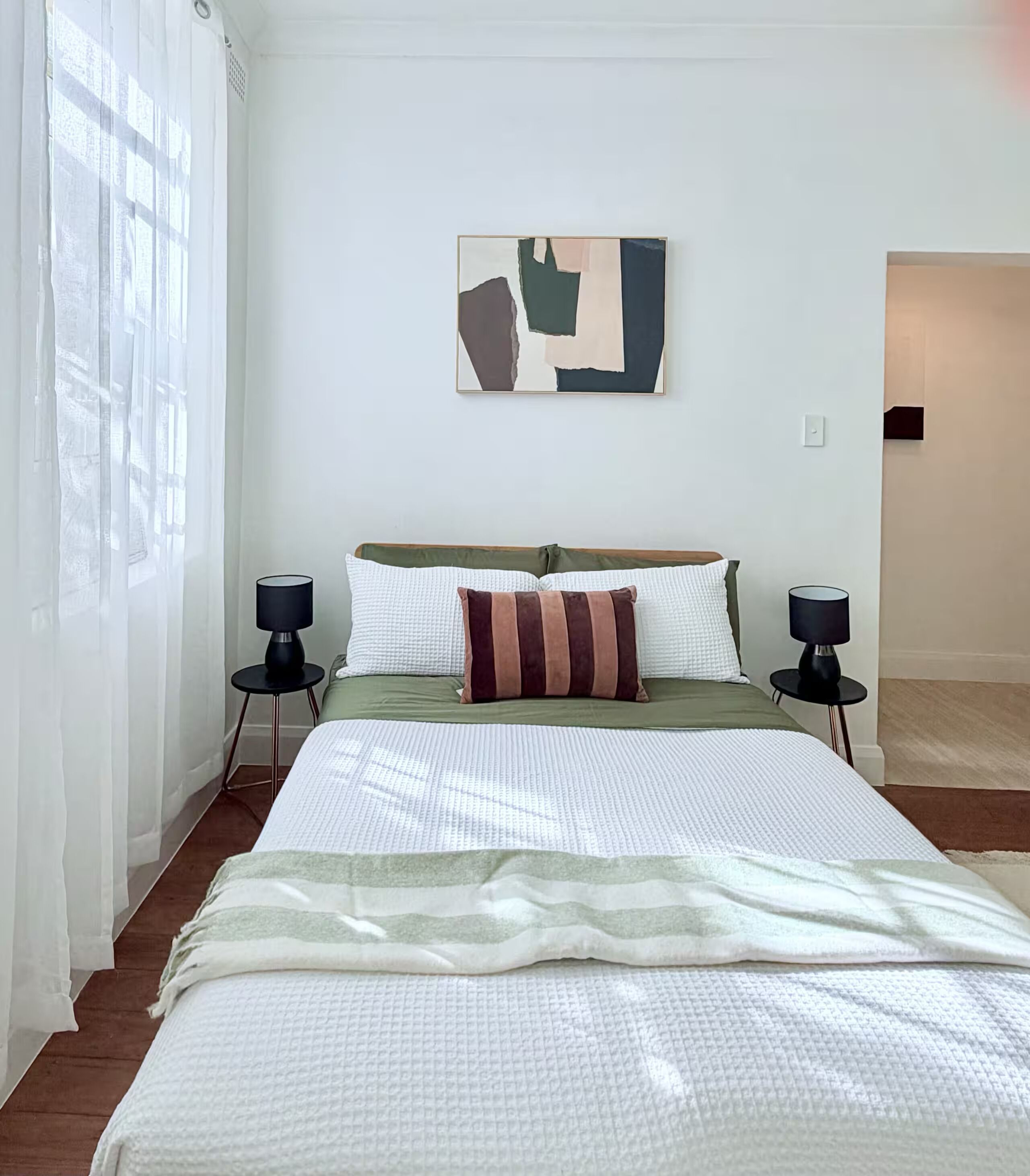 1 bedroom, internet, bed sheets