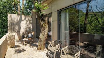 Luxury Double Room, Balcony, Hill View | Terrace/patio