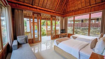 Vila Deluks, 1 kamar tidur, kamar mandi pribadi | Minibar, Wi-Fi gratis, dan seprai linen