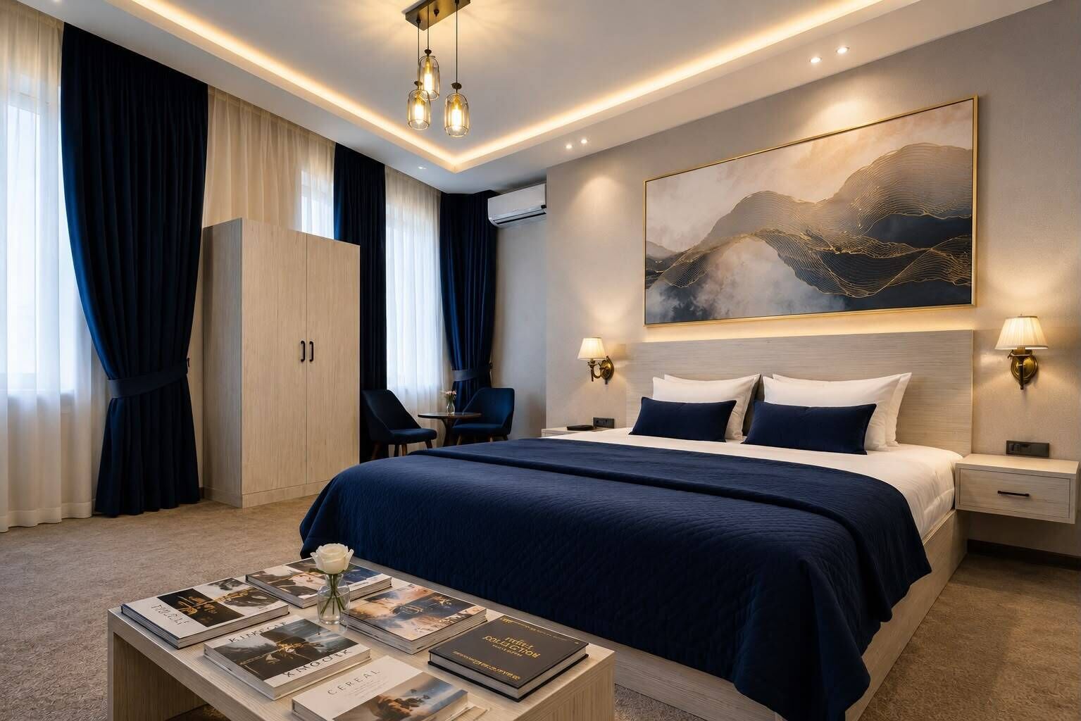 Deluxe Double Room, Balcony, City View | Desk, laptop workspace, blackout curtains, soundproofing