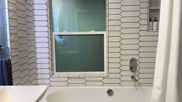 Hair dryer, towels