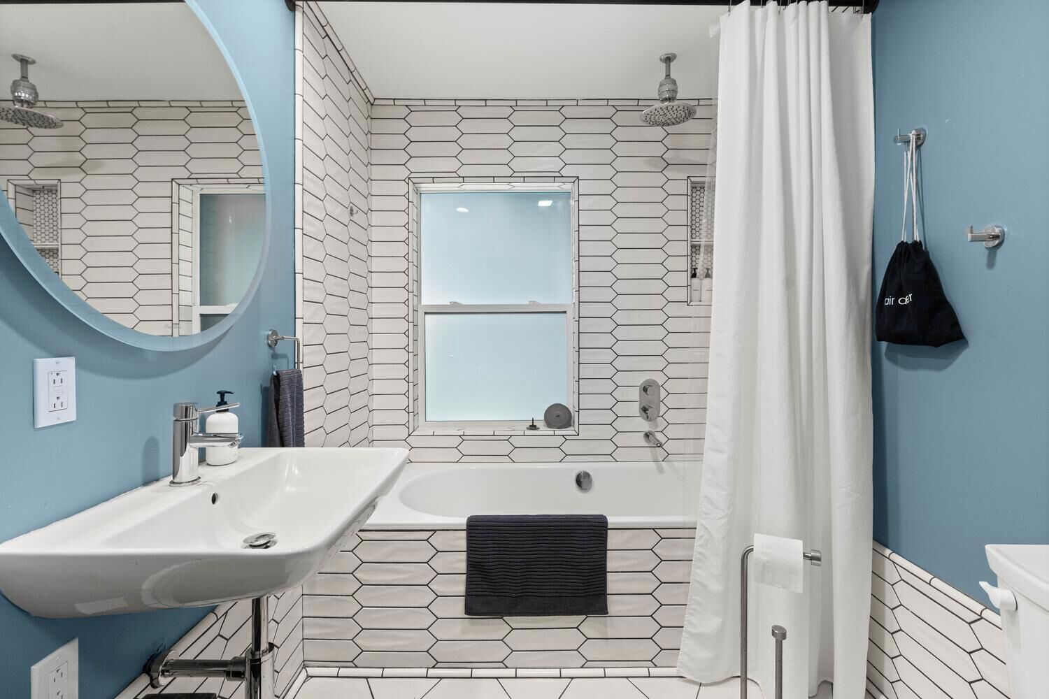 Hair dryer, towels