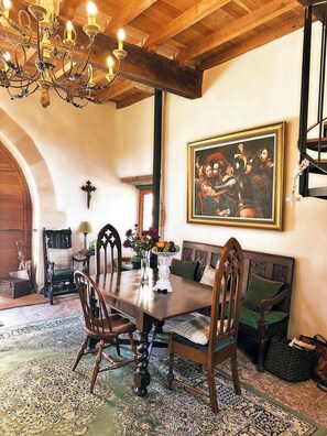 Dining - Newly restored 15th Century Chapel at Chateau de Cezerac with gorgeous pool. (Montayral)