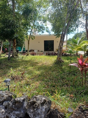 Property grounds - Cozy home in the jungle only 10 min from town and 3 km from undeveloped beach. (Cozumel)