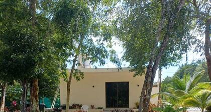 Home in tranquility and peace of the jungle situated in a beautiful garden.