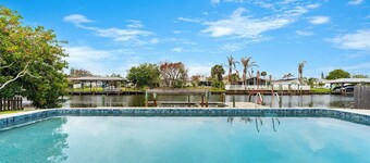 Boater's Dream: Banana River Beach House w/ Dock & Pool. Short Walk to the Beach