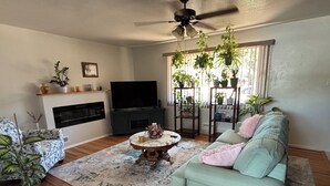 Smart TV, fireplace