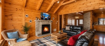 Timber & Stone Cabin w/Hot Tub & Amazing Views of Lake Henry