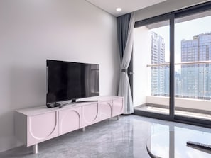 Apartamento superluxo, 1 quarto, sacada, vista para a cidade | Parte interna