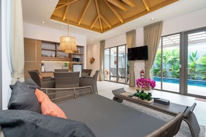 Villa, 3 Bedrooms, Private Pool, Pool View | Living area - Resort Pool Villa Dalaa 9 (Kathu)