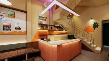 Standaard slaapzaal, alleen vrouwen, uitzicht op de stad | Bar (ter plaatse)