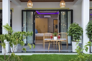 Chambre Double Deluxe, vue jardin | Bureau, Wi-Fi gratuit