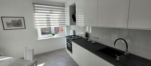 Private kitchen - Apartament Centrum Szczecin – Modern Living in the Heart of the City (Szczecin)