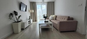 Living area - Apartament Centrum Szczecin – Modern Living in the Heart of the City (Szczecin)