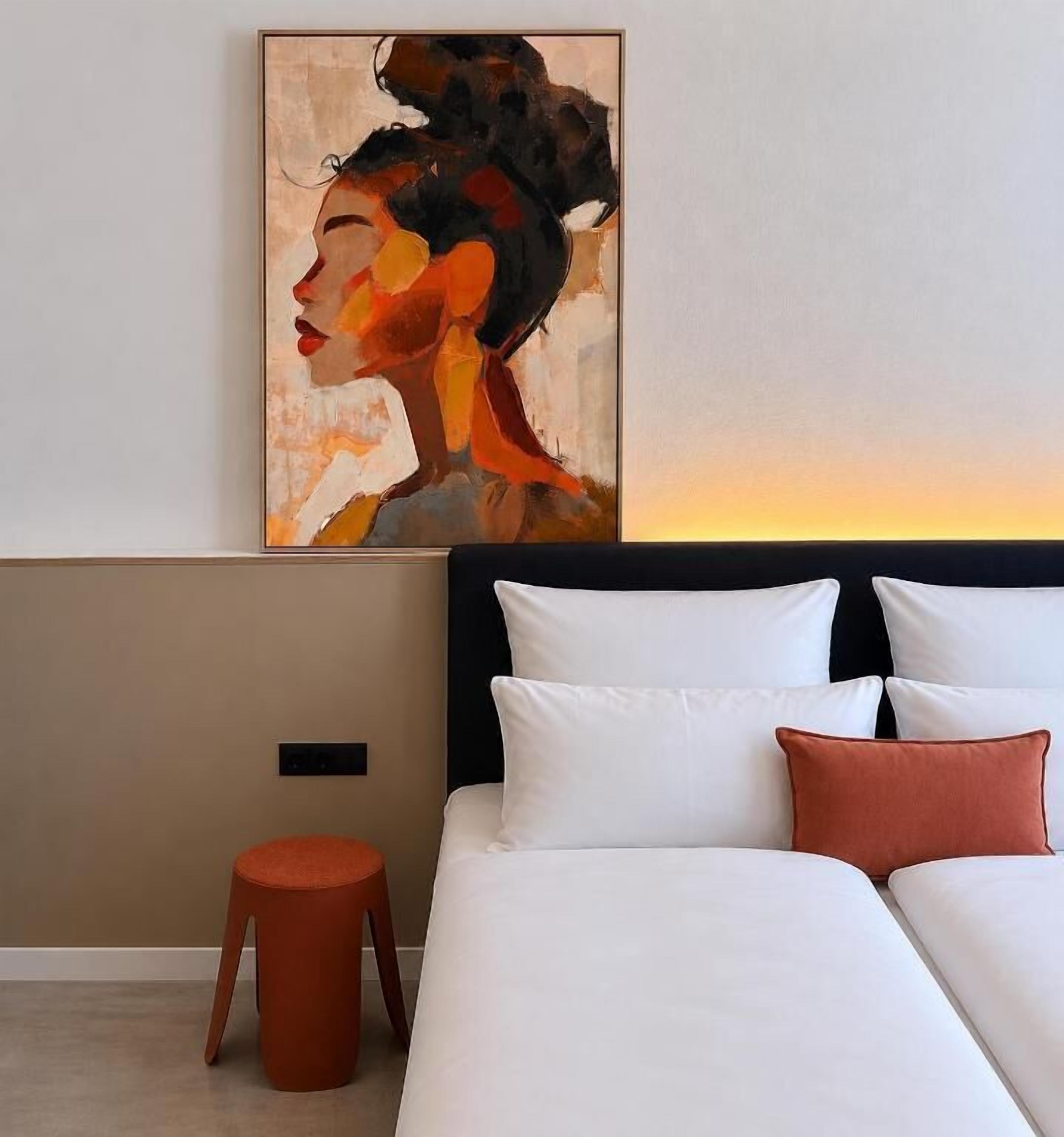 Quarto casal | Roupas de cama antialérgicas, frigobar (abastecido com itens grátis)