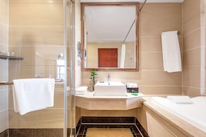 Superior Single Room, City View | Bathroom | Free toiletries, hair dryer, slippers, towels