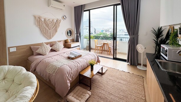 Apartamento Deluxe, vistas a la ciudad | Zona de estar