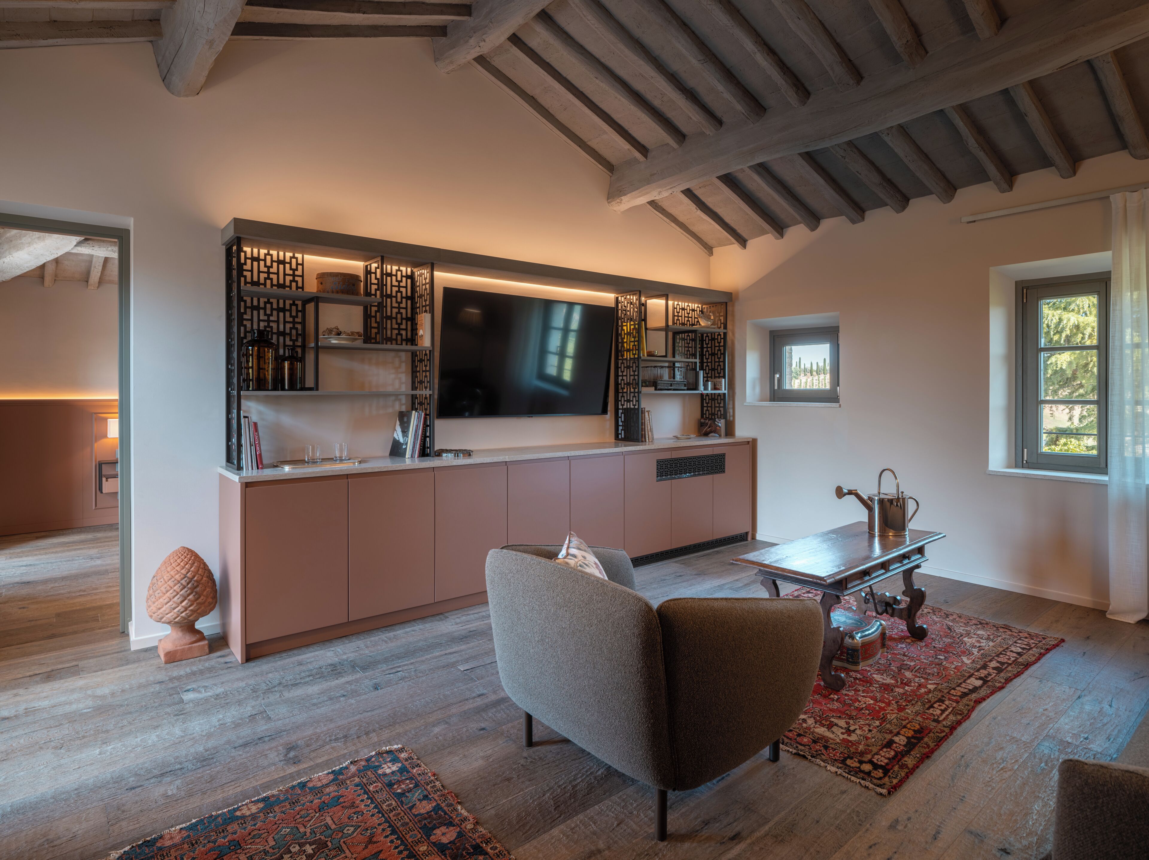 Suite Luxe, vue vignoble | Coin séjour