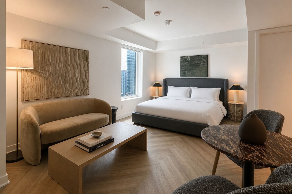 Premier Studio, 1 King Bed | Premium bedding, memory-foam beds, iron/ironing board, free WiFi