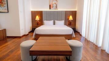Premium bedding, down duvets, memory-foam beds, minibar