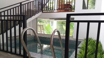 7 indoor pools, outdoor pool, open 8:00 AM to 8:00 PM, pool umbrellas
