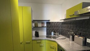 Fridge, oven, cookware/dishes/utensils - Appartamento Wyss Appartement/Fewo, Bad, WC, 3 Schlafräume by Interhome (Bivio)
