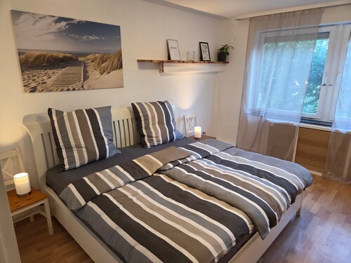 Apartment „Blauer Blick“ mit privater Terrasse im eingezäunten Garten