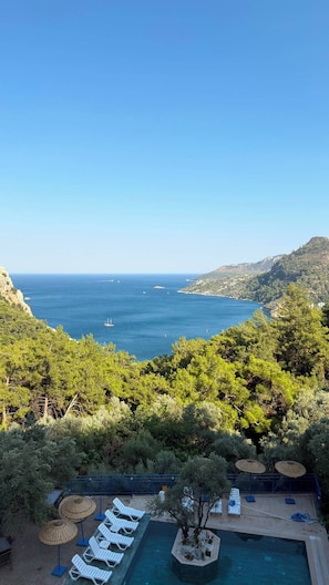 Habitación estándar, balcón, vista al mar | Alberca | Alberca al aire libre por temporada