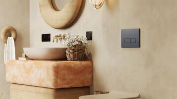 Standard Room, Patio, Garden View | Bathroom | Free toiletries, hair dryer, towels, soap