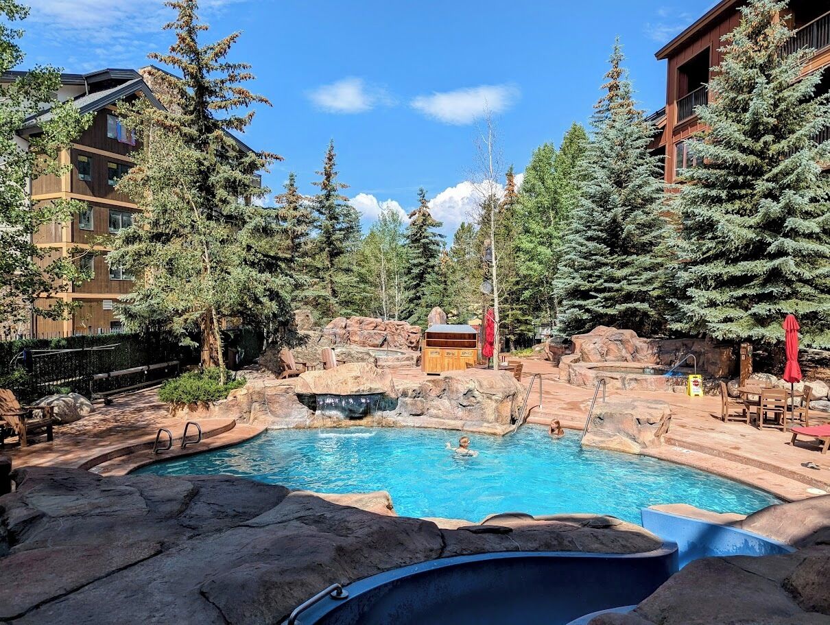 Stunning Pool with a WaterSlide at The Springs #summer