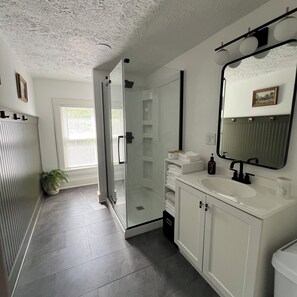 Bathroom - Downtown Oasis, Game Room, <3mi to Stadium, walk to coffee shops and restaurants (South Bend)
