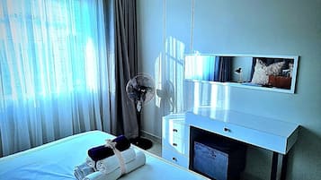 2 多间卧室、熨斗/熨衣板、WiFi、床单