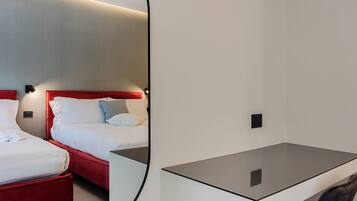 In-room safe, desk, laptop workspace, blackout drapes