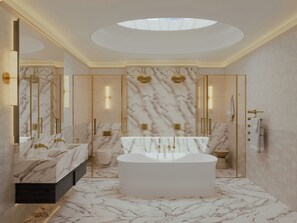 Junior Suite, 1 King Bed, Non Smoking | Bathroom | Hair dryer, towels, soap, shampoo - Eleven Royal Terrace (Edinburgh)