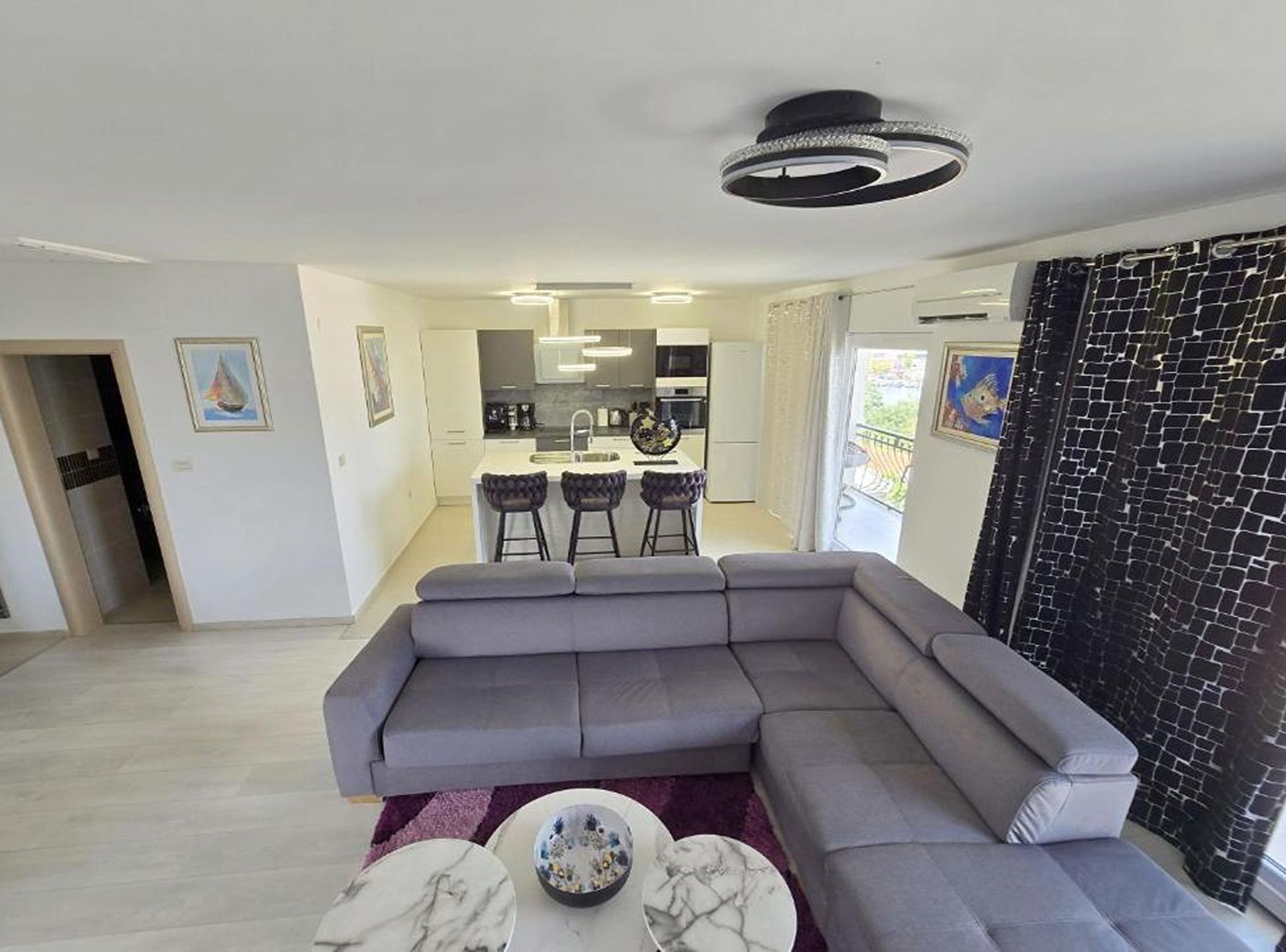 Apartment (Two Bedroom Apartment Lux 3 with Sea ) | Living room