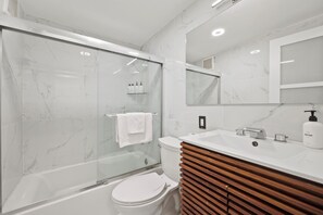 Bathroom - SW DC Waterfront Apt at The Wharf | City Views (Washington)