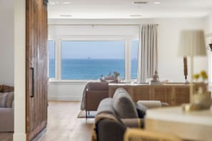 Design Apartment, 2 Bedrooms, Pets allowed, Ocean View | Living area - The Big Yellow House Lofts by the beach (Summerland)