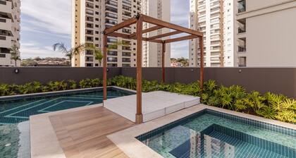 Apto com Piscina e Sauna Perto do Thermas do Vale