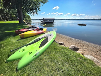 Cannon Lake Getaway with Outdoor Kitchen, Private Beach, Game Room & Bunk Room